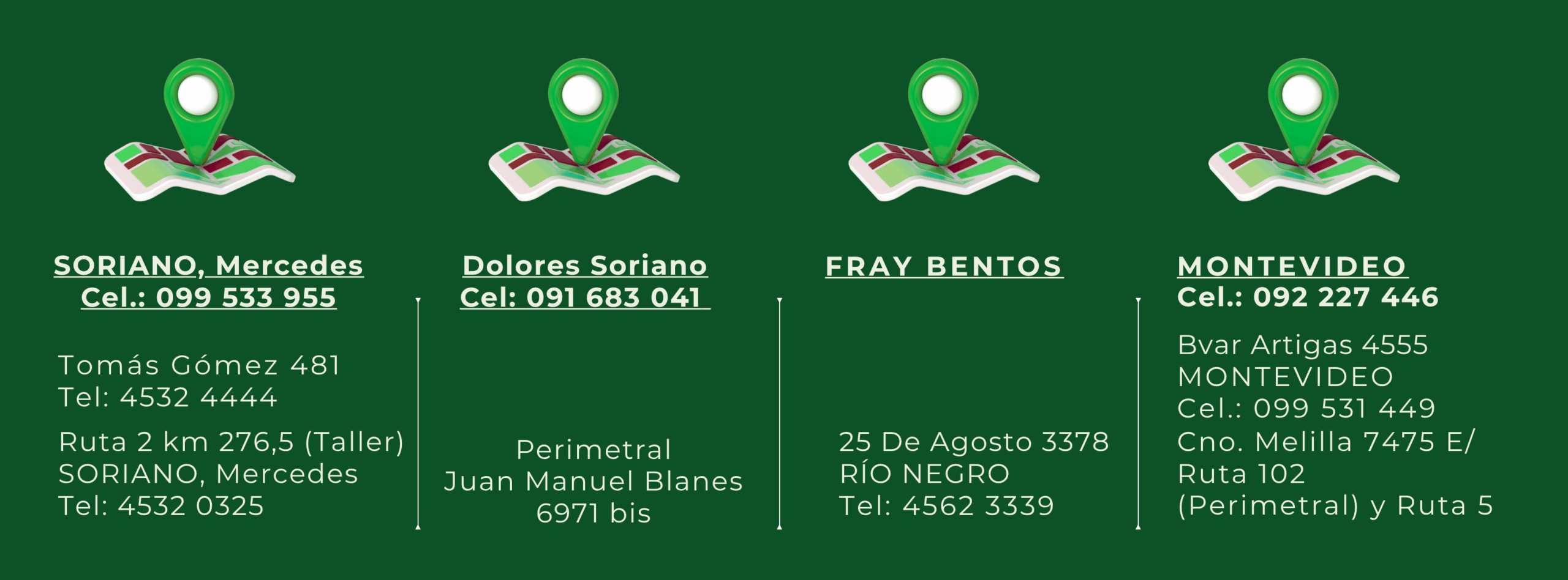 25 de agosto 3378 rÍo negro tel 4562 3339